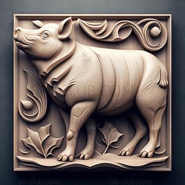 3D model st Pigasus politics famous animal (STL)